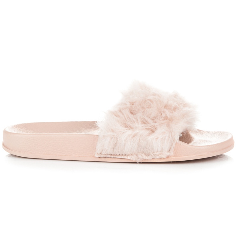 Queen Vivi Beige tofflor med päls