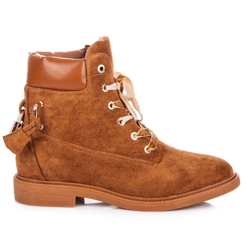 Ideal Shoes Mocka arbetare bundet med ett band brun