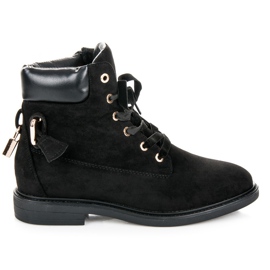 Ideal Shoes Mocka arbetare bundet med ett band svart