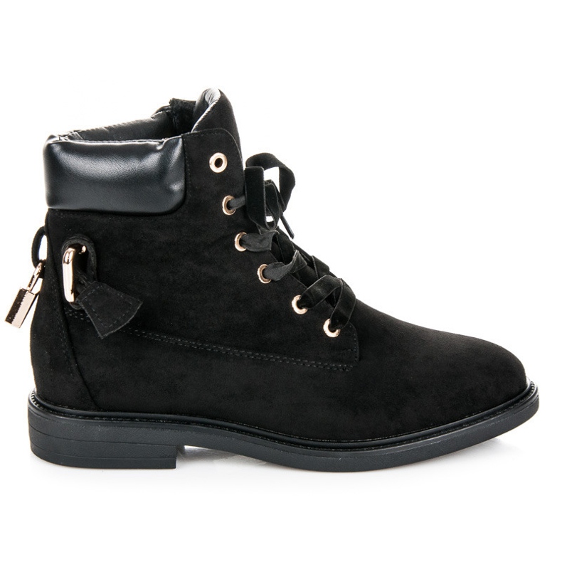 Ideal Shoes Mocka arbetare bundet med ett band svart