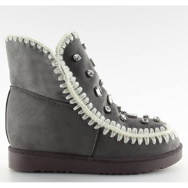 Grå kilstövel DD62P grå