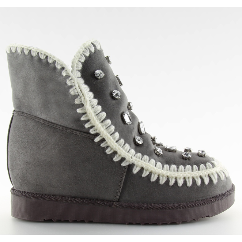 Grå kilstövel DD62P grå