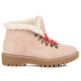 Vices Låga stövlar med fårskinnsrock brun