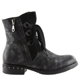 Svarta Workery boots s113 svart grå