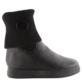 Stövlar med ullöverdel svart NB30 Svart