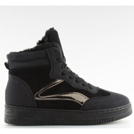 Svarta isolerade sneakers BOK-1103 svarta