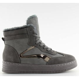 Sneakers isolerade grå BOK-1103 mörkgrå