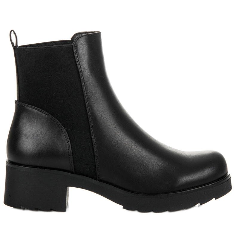 Groto Gogo Svarta Chelsea stövlar på plattformen