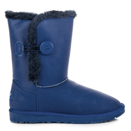Torna Mukluki med knapp blå