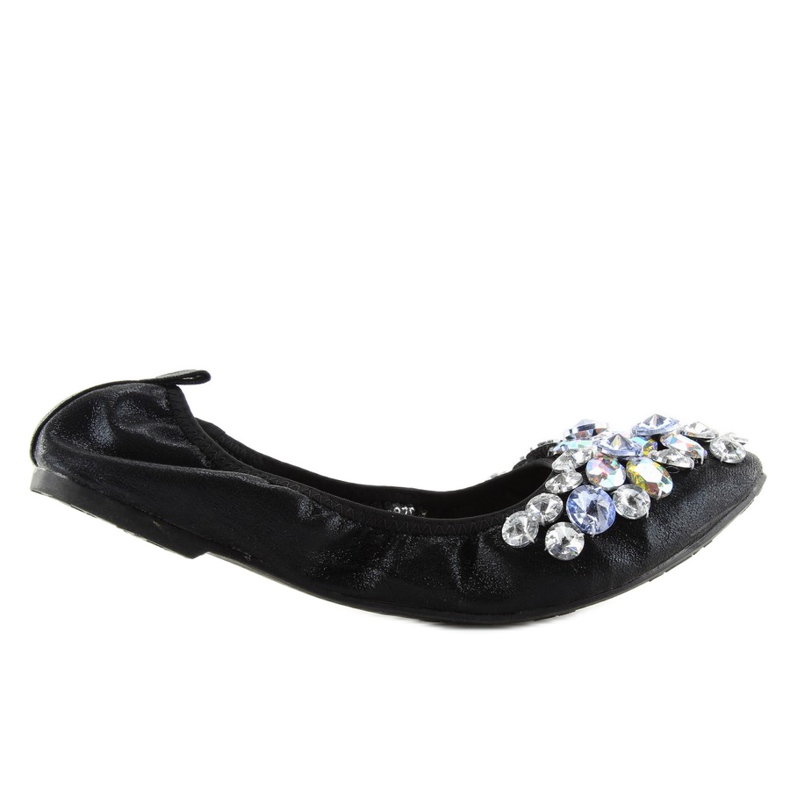 Ballerinor med svarta stenar C87 svart