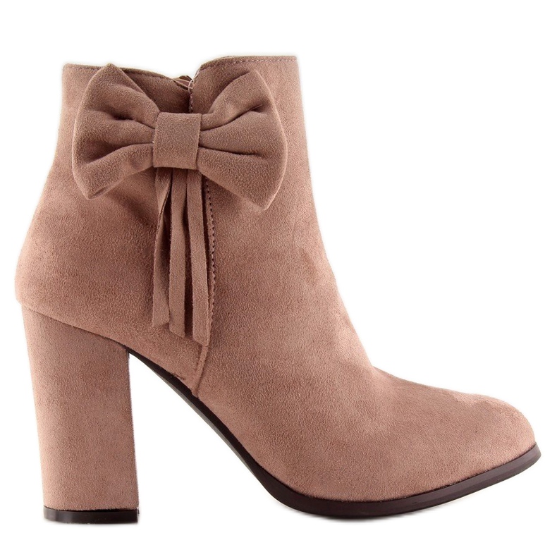 Högklackade stövlar med rosa nc93 Rosa rosett mångfärgad