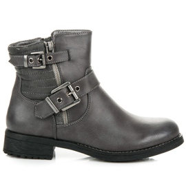 Arbetsstövlar med spännade grå