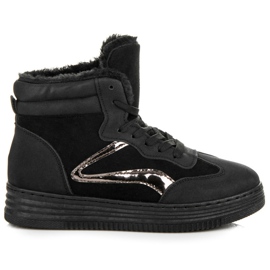 Sportskor med päls svart