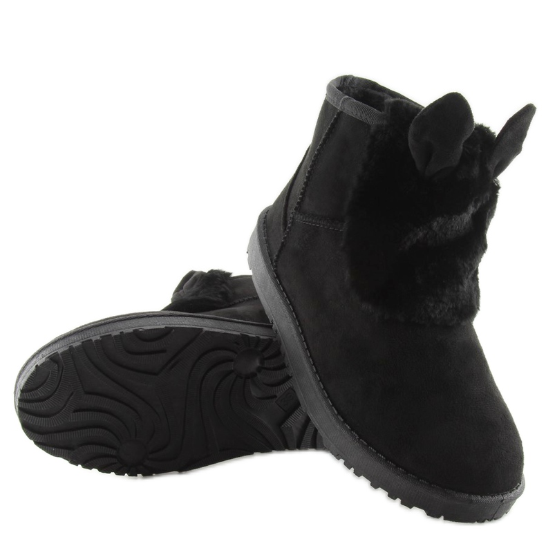 Svart emusy med öron B198 svart