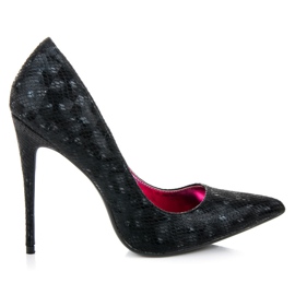 Vices Pins med ormtryck svart