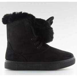 Snöstövlar med öron svart DD38 svart