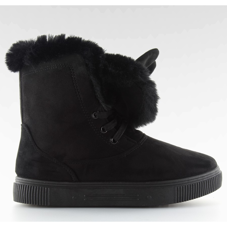 Snöstövlar med öron svart DD38 svart