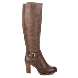 Super Mode Klassiska stövlar på stolpen brun