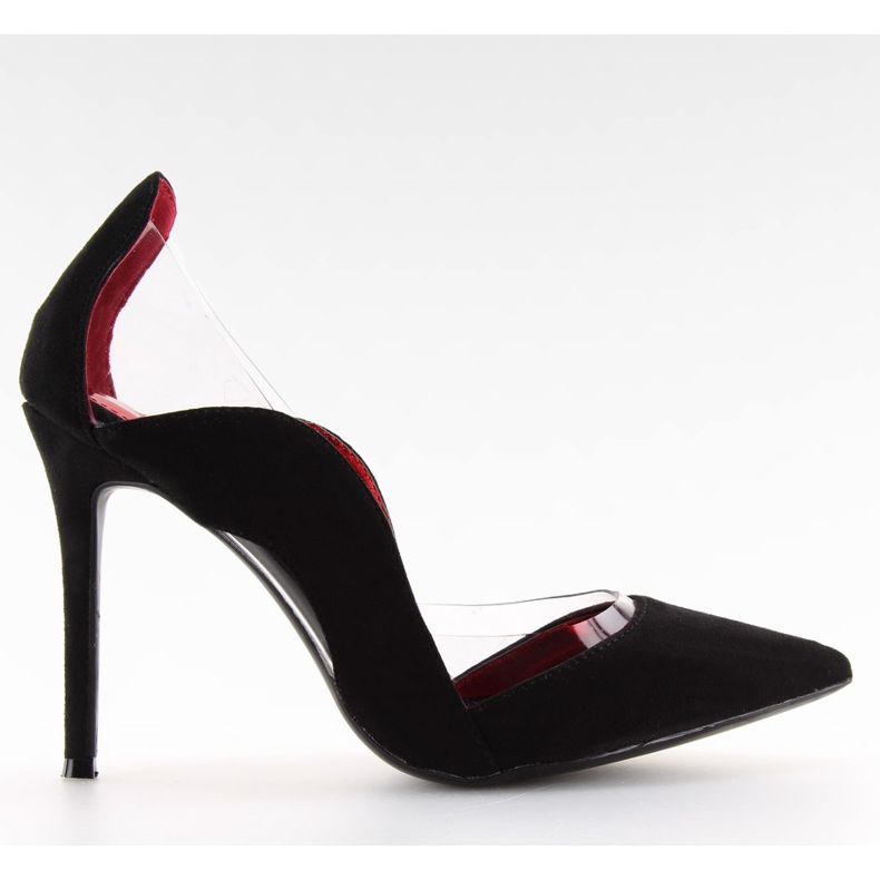 Svarta stift med transparenta insatser