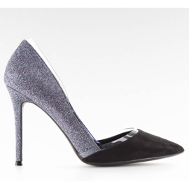 Silver glitterstift 5127 blå svart grå