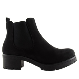 Svarta Chelsea boots med breda klackar
