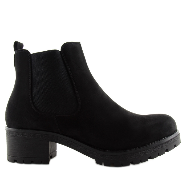 Svarta Chelsea boots med breda klackar