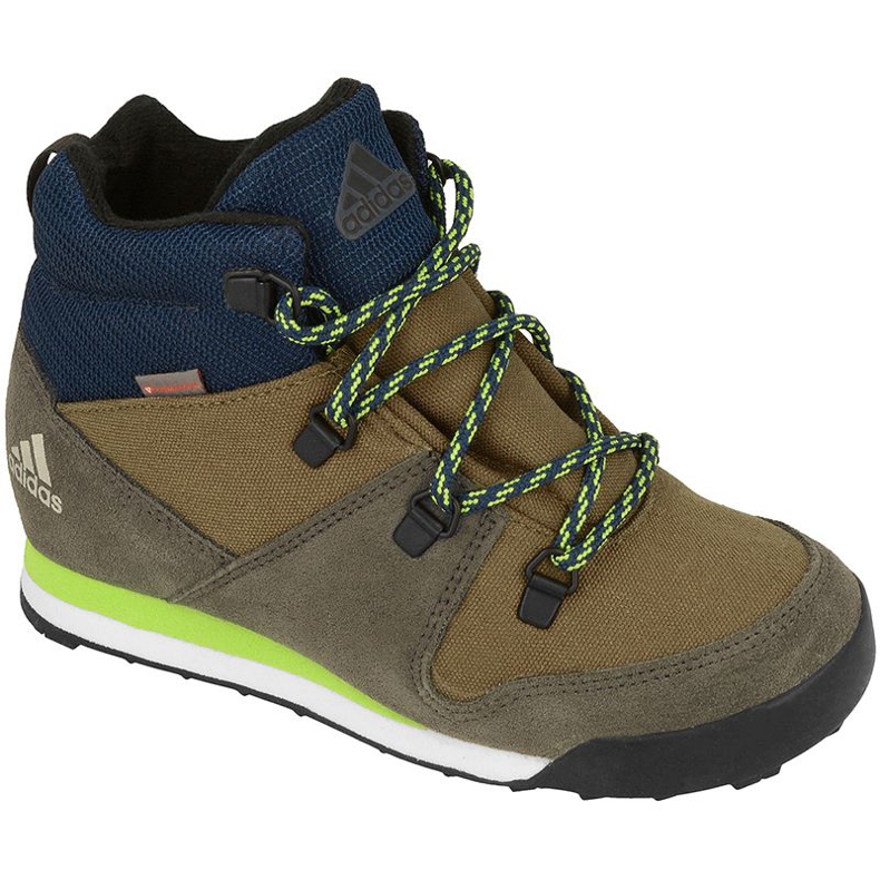 Adidas Climawarm Snowpitch K skor marinblå grön grå
