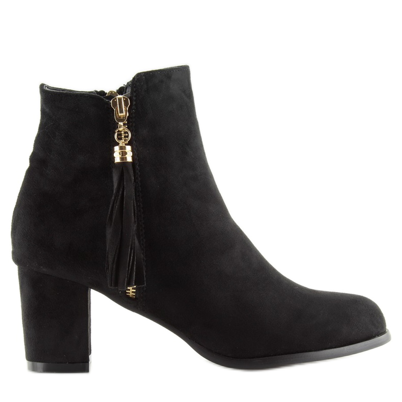 Svarta högklackade stövlar SO-20 svarta