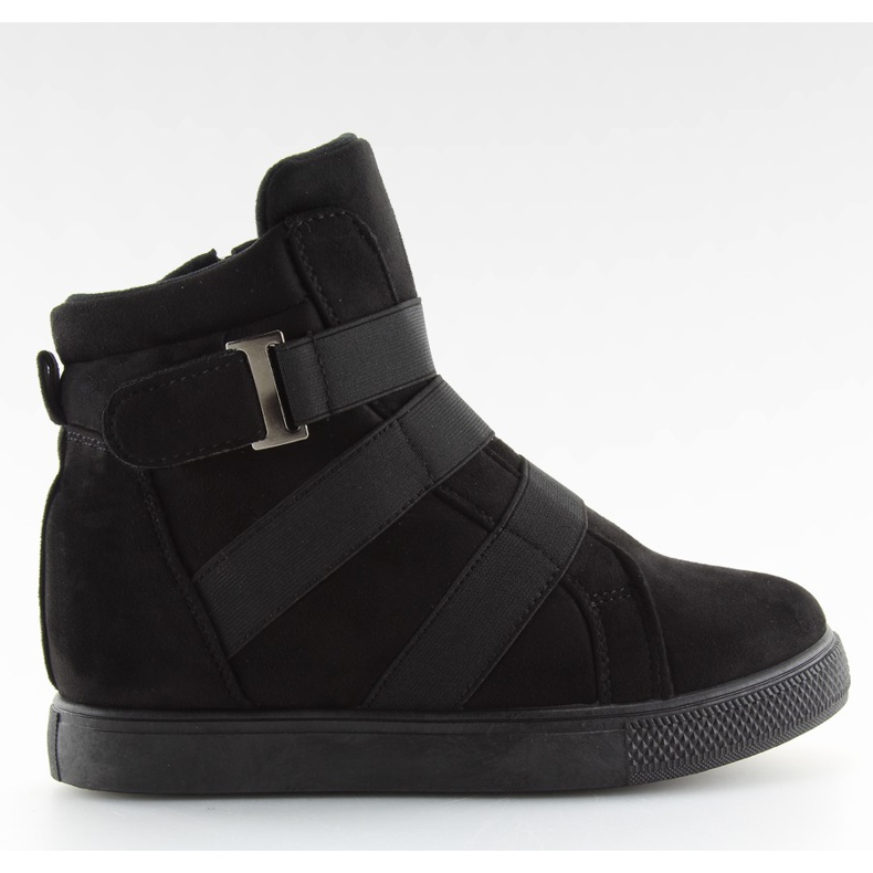 Svarta sneakers med tandkött svart H7191 neger