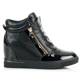 Wedge sneakers svart