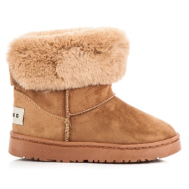 Bella Paris Snowboots med rosett brun