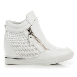 Wedge sneakers vit