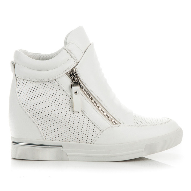 Wedge sneakers vit
