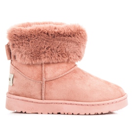 Bella Paris Snowboots med rosett rosa