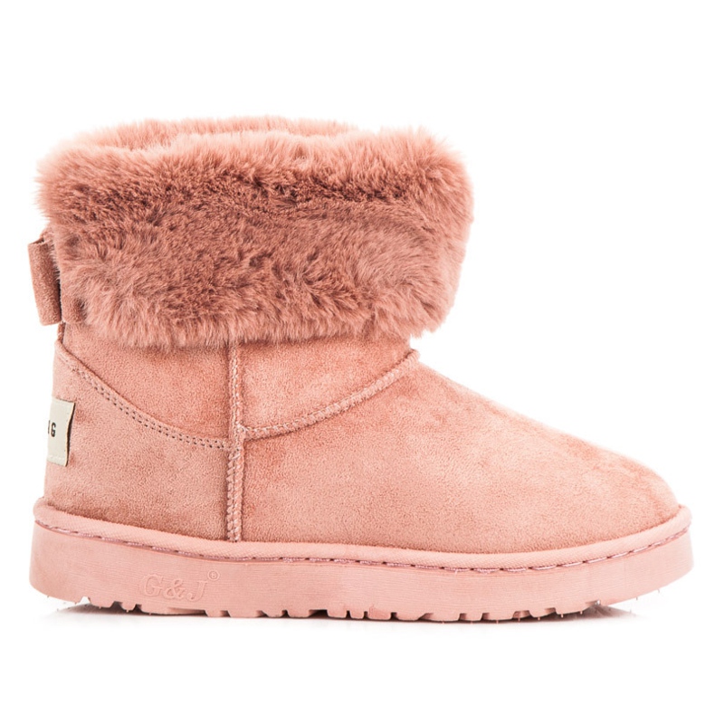 Bella Paris Snowboots med rosett rosa
