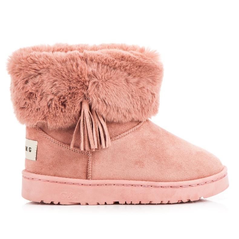 Bella Paris Mukluki med fransar rosa