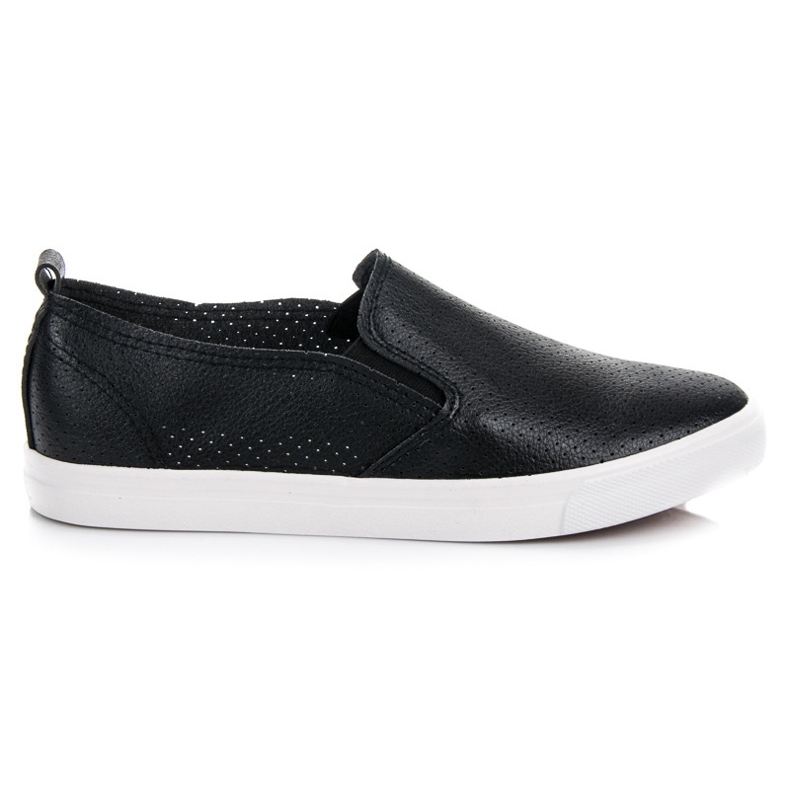 Sport Genombrutna slip on sneakers svart