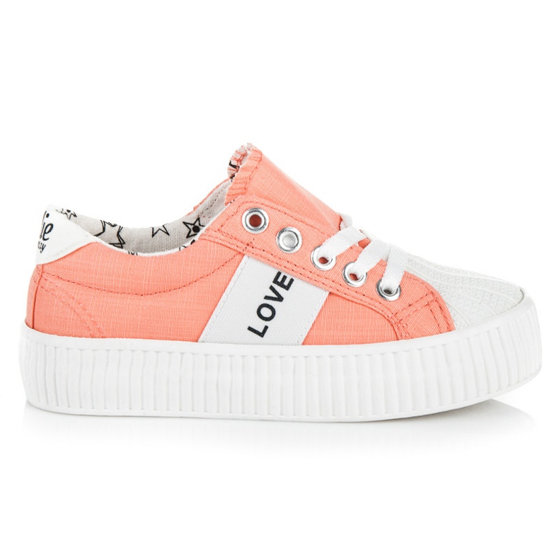Kylie Barnens Love &amp; Peace sneakers orange mångfärgad