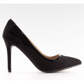 Svarta högklackade damskor 1522-133 Svart