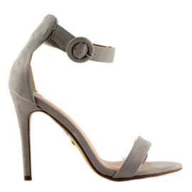 Grå NF-17 Grå sandaler på hög klack