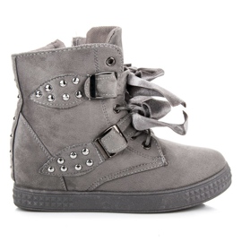 Sneakers med rosetter grå