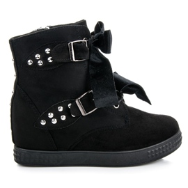 Sneakers med rosetter svart