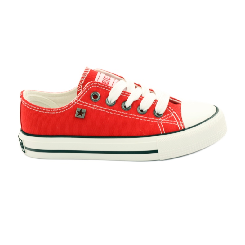 Big star 374002 bundna sneakers röd vit