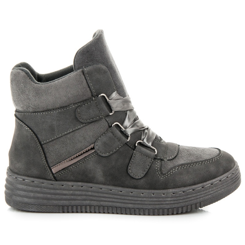 Sport Höga sneakers med ett band grå