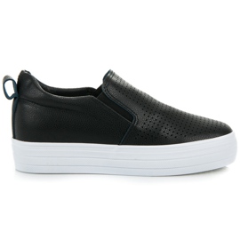 Slipons på plattformen svart