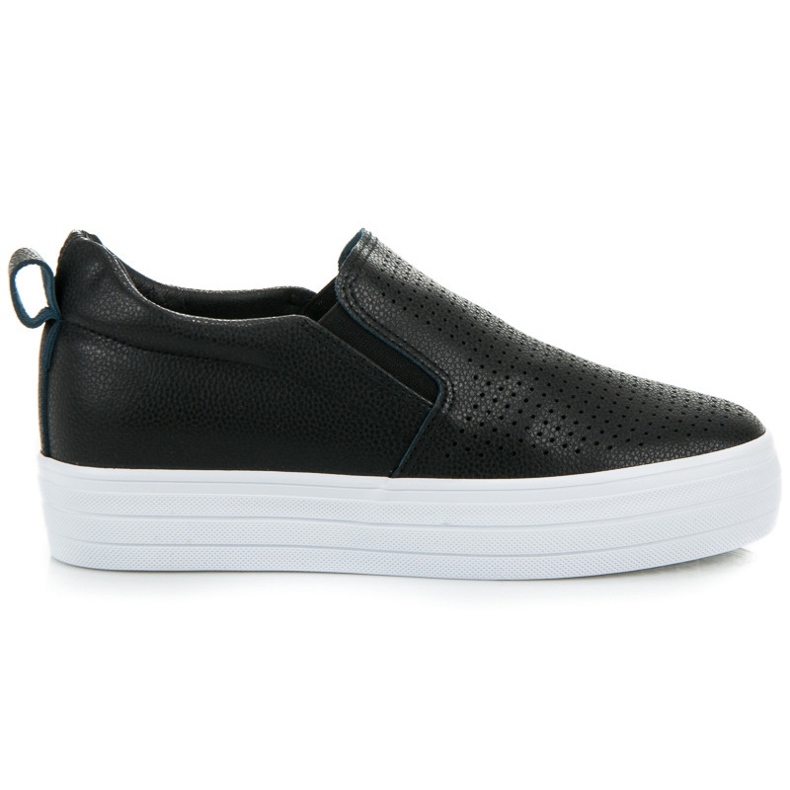 Slipons på plattformen svart
