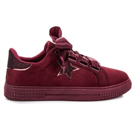 Bordo mocka bundna sneakers röd