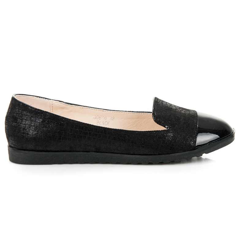 Nio Nio Ballerinor med lackad tå svart