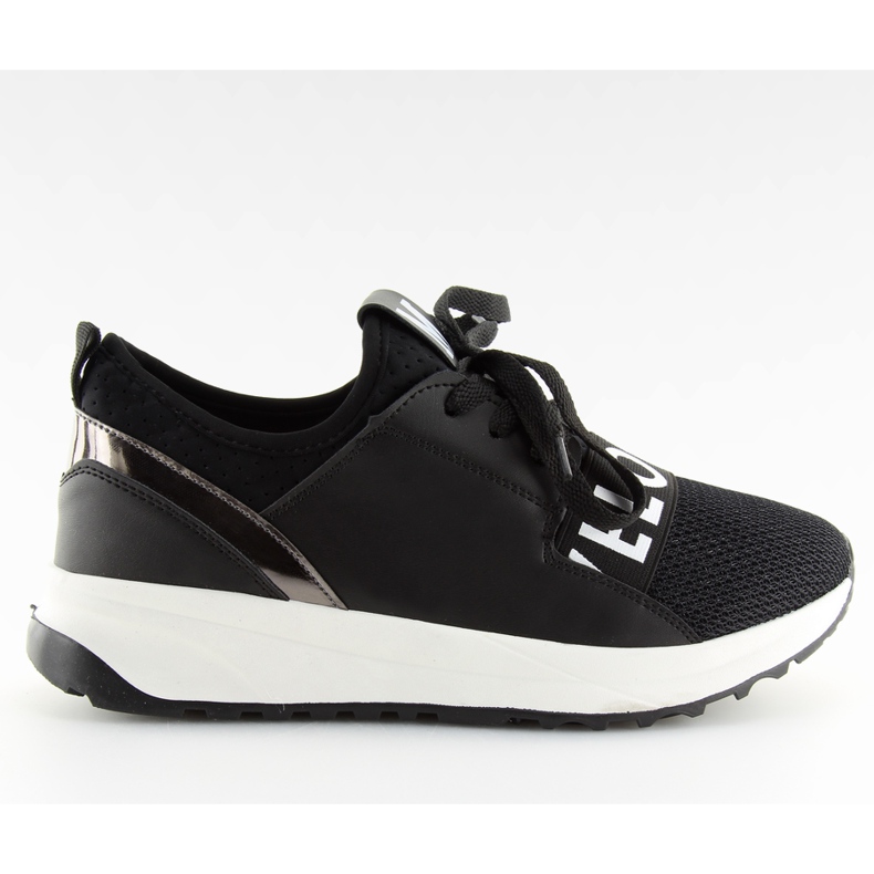 Kvinnors svart sportskor NB155P Svart vit grå