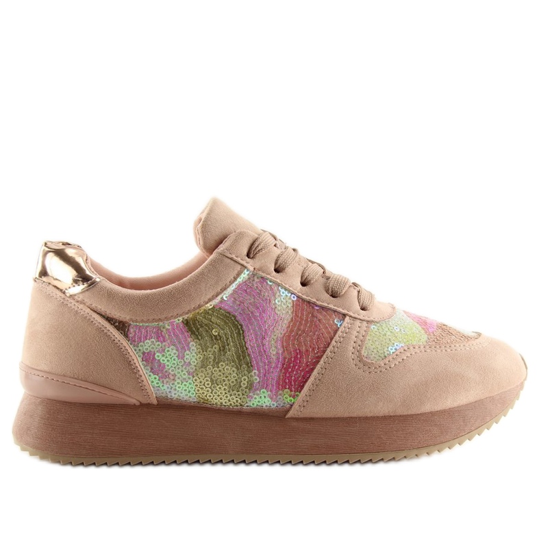 Sportskor med rosa paljetter LH10P Rosa gul